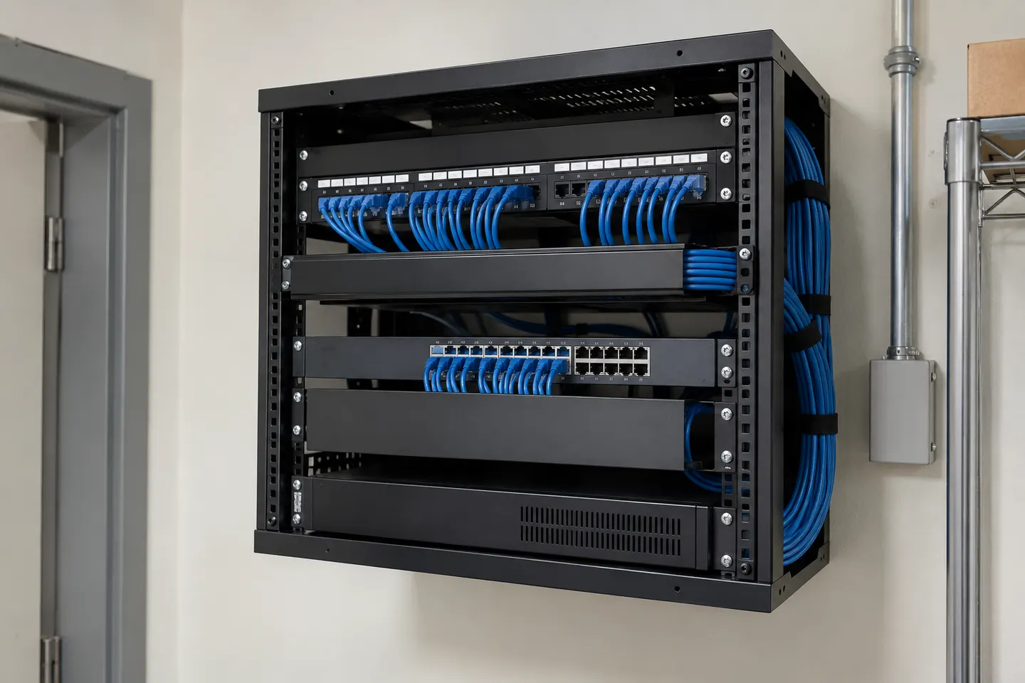 Network router, switch and connection cables